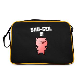 SAU-GEIL !!! - Retro Tasche - Schwarz/Gold - Hinten