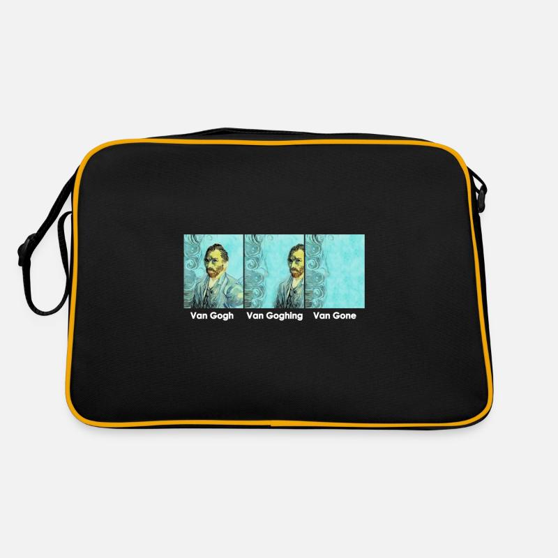 Van Gogh Van Goghing Van Gone Meme - Retro Tasche - Schwarz/Gold