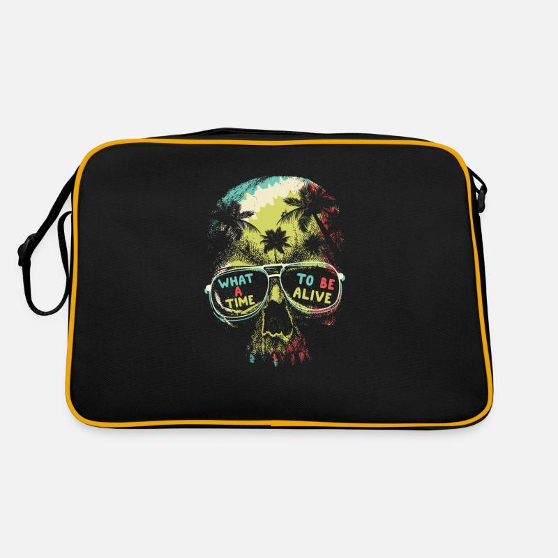 Crâne de palmier soleil d'été Sac Retro