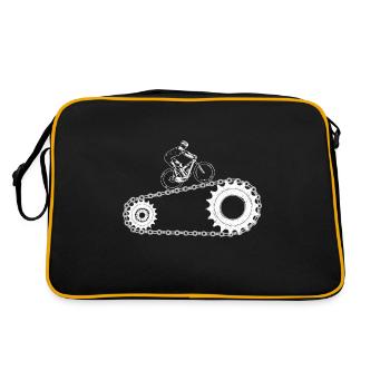 Fahrrad Fahrer Sport Geschenkidee - Sac Retro - noir/or - Dos