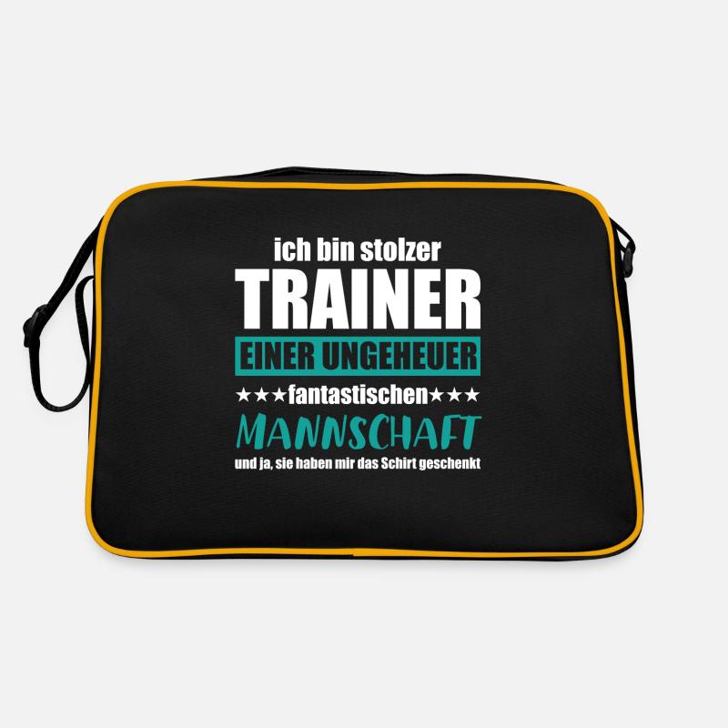Ich bin stolzer trainer einer ungeheuer Geschenk Retro Tasche