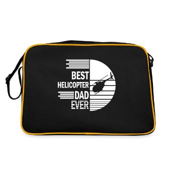 Cadeau militaire de pilote d'hélicoptère papa - Sac Retro - noir/or - Dos