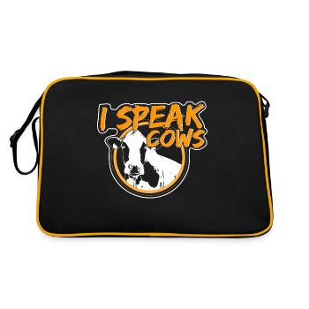 Cow Cows Mountains - Retro Bag - black/gold - Back