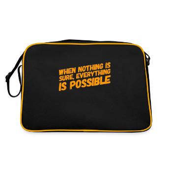 i am an optimist - Retro Bag - black/gold - Back