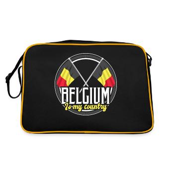Belgique origine Europe - Sac Retro - noir/or - Dos