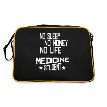 Cadeau de médecin étudiant en médecine - Sac Retro - noir/or - Dos