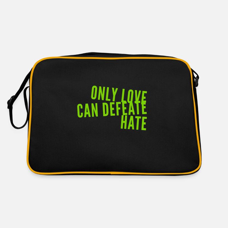 Love is stronger than hate Retro Bag