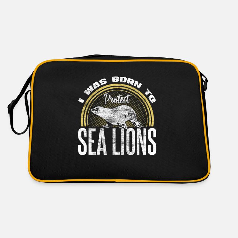 Seelöwe Meeresbewohner Retro Tasche
