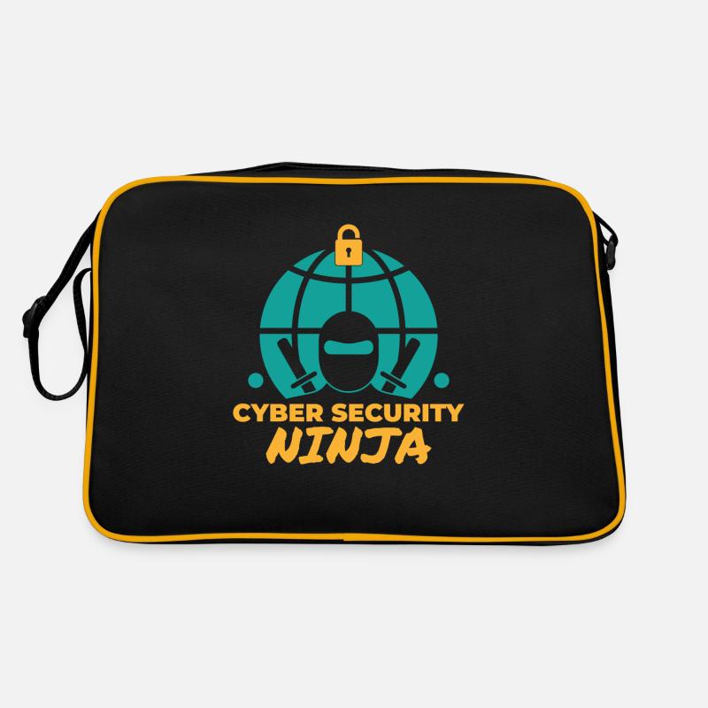 Cyber security ninja Programming Computer Science - Retro Bag - black/gold