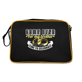 Frère du marié Enterrement de vie de garçon Mariage - Sac Retro - noir/or - Dos