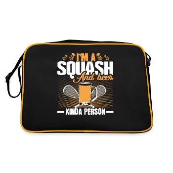 Squash tournoi de squash - Sac Retro - noir/or - Dos