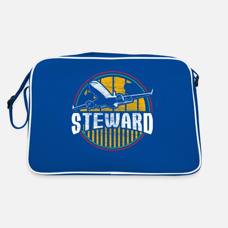 Flight Attendant Man Work Retro Bag
