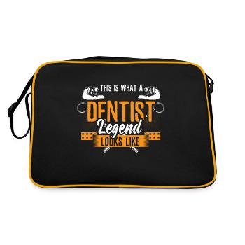 Dentist Teeth - Retro Bag - black/gold - Back