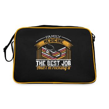 Doktor Krankenhaus - Retro Tasche - Schwarz/Gold - Hinten