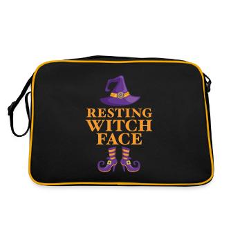 Resting witch face - Retro Bag - black/gold - Back