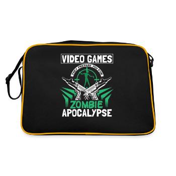 Zombie Apocalypse Zombies Cadeau - Sac Retro - noir/or - Dos