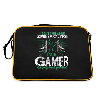Zombie Apocalypse Virus Drôle - Sac Retro - noir/or - Dos