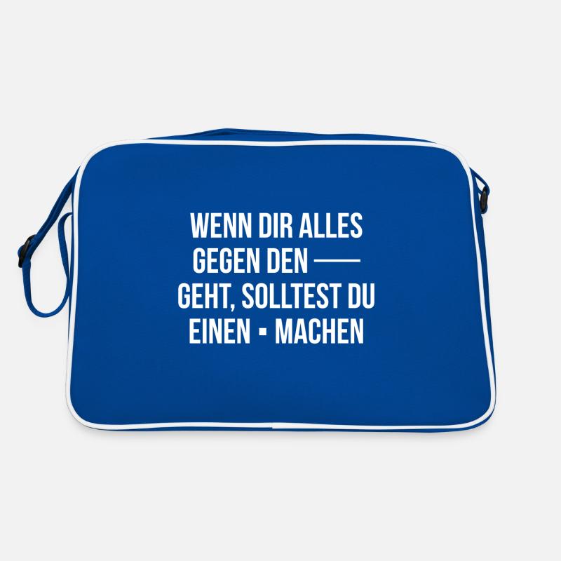 Wenn dir alles gegen den Strich geht mach Punkt Retro Tasche