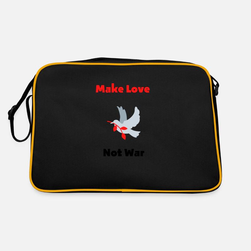 Make Love Not War Retro Tasche