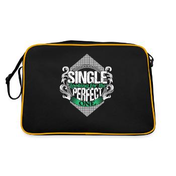 Single Unabhängig Partnerschaft Geschenkidee - Retro Tasche - Schwarz/Gold - Hinten