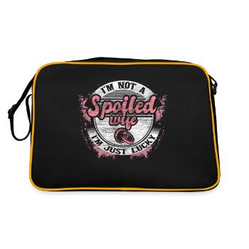 Ehe Eheleute Hochzeitstag Geschenk - Retro Tasche - Schwarz/Gold - Hinten