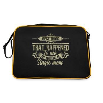 Single Mother Mum Pride Gift - Retro Bag - black/gold - Back