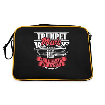Trumpet Musician Gift - Retro Bag - black/gold - Back