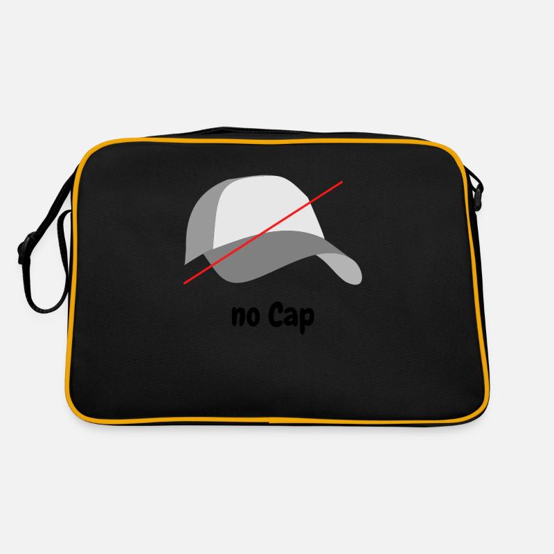 No Cap - Retro Tasche - Schwarz/Gold