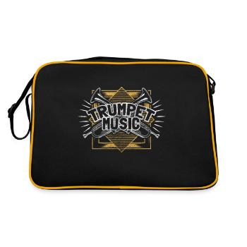 Trumpet Instrument Brass Band - Retro Bag - black/gold - Back