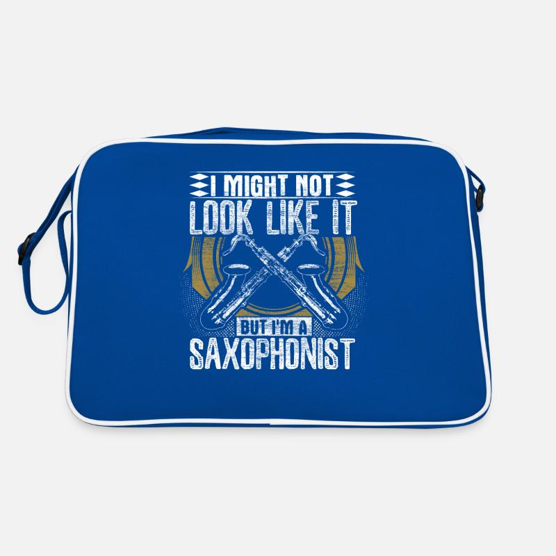 Saxophon Instrument Konzert Geschenk Retro Tasche