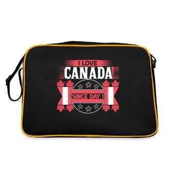 Origine de la feuille d’érable du Canada - Sac Retro - noir/or - Dos