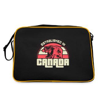 Drapeau canadien du Canada - Sac Retro - noir/or - Dos
