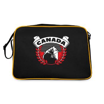 Canada Maple Leaf Flag Gift - Retro Bag - black/gold - Back