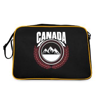 Canada Maple Country of Birth Gift Idea - Retro Bag - black/gold - Back