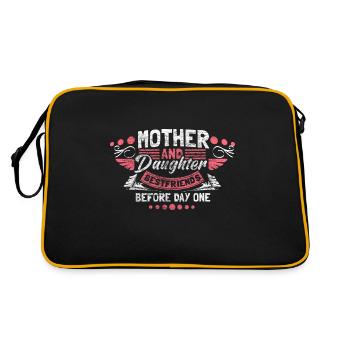 Mother and daughter cohesion gift - Retro Bag - black/gold - Back