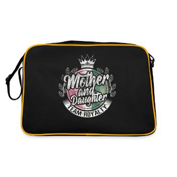 Mutter Tochter Mutterliebe Geschenkidee - Retro Tasche - Schwarz/Gold - Hinten