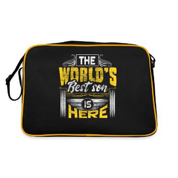 Son Sons Birthday Gift - Retro Bag - black/gold - Back