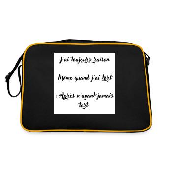 J ai toujours raison - Sac Retro - noir/or - Dos