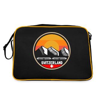 Idée cadeau Swiss Pride Suisse - Sac Retro - noir/or - Dos