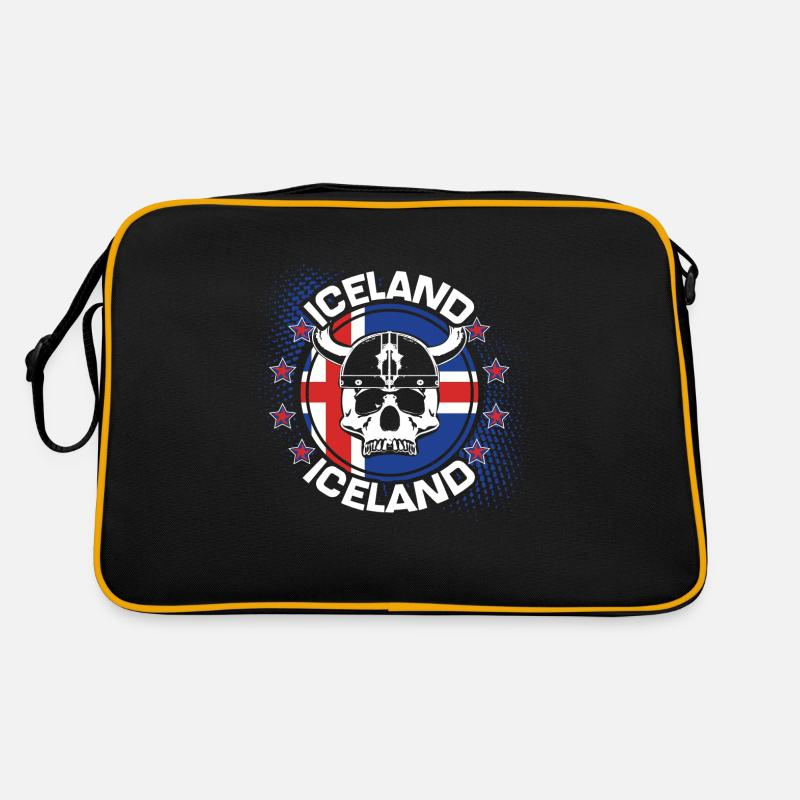 Island Vulkan Republik Geschenkidee Retro Tasche