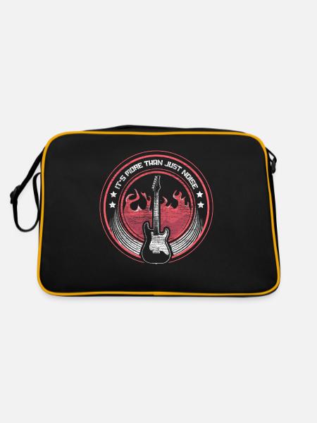 Gitarre Orchester Musik - Retro Tasche - Schwarz/Gold