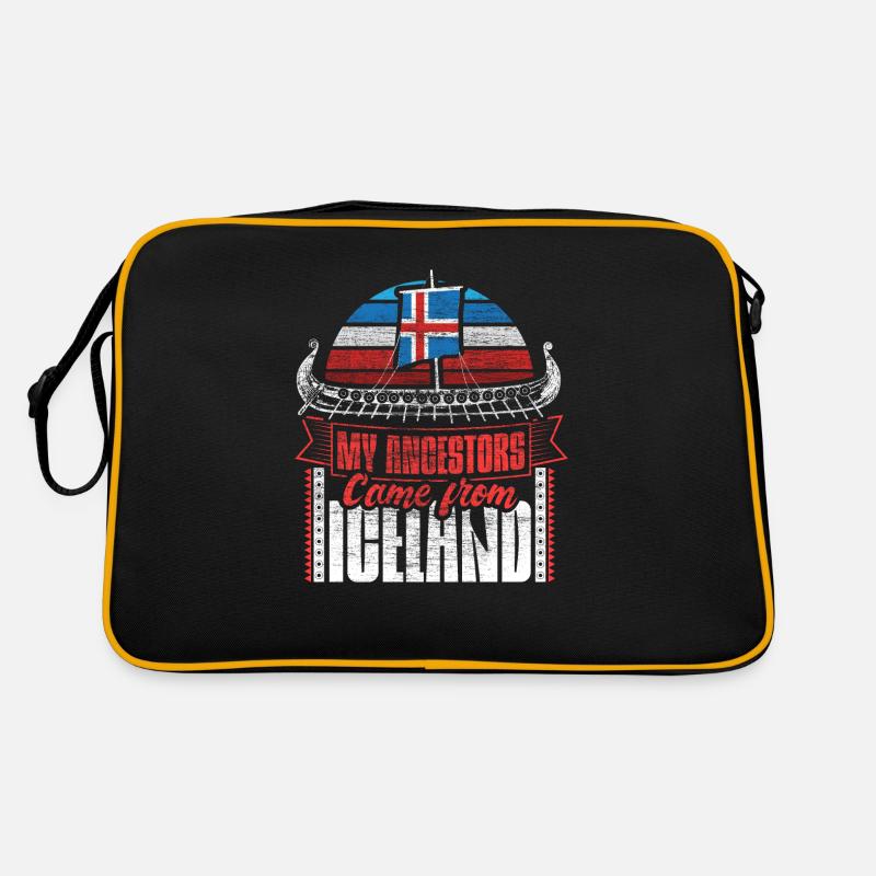 Island Isländer Herkunft Geschenkidee Retro Tasche