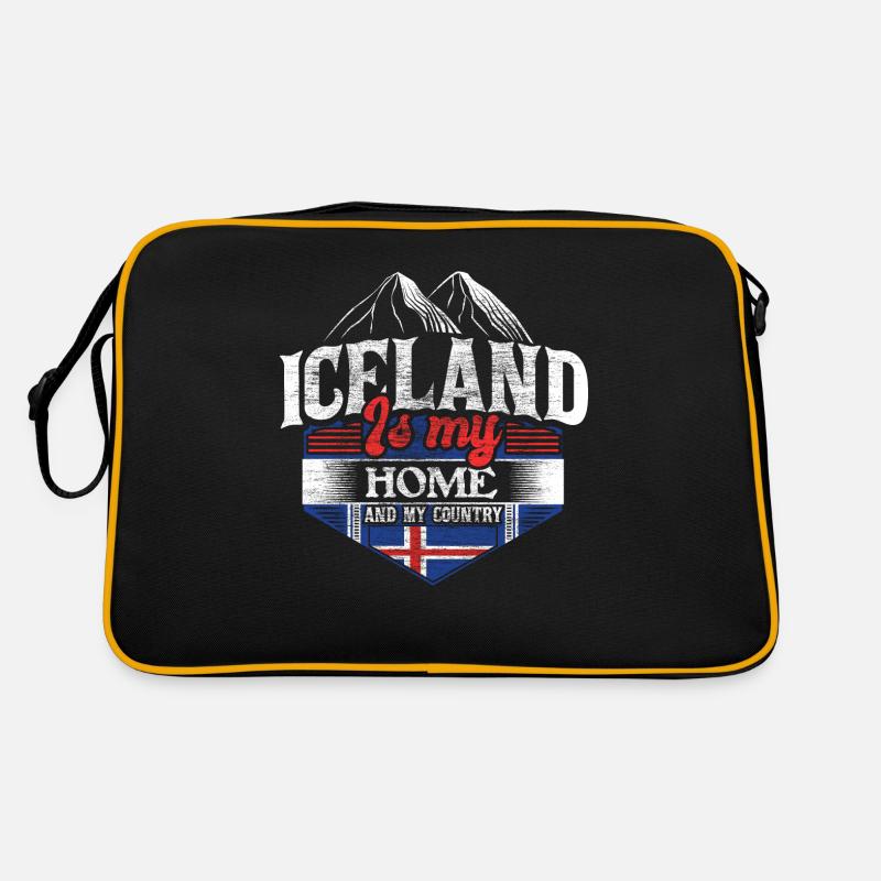 Island Vulkan Republik Geschenk Retro Tasche