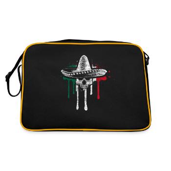 Mexico Siesta Gift Idea - Retro Bag - black/gold - Back