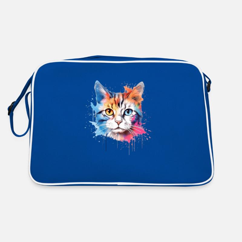 Chat muticolore Sac Retro