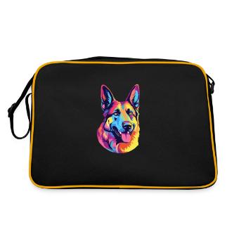 Chien de berger - Sac Retro - noir/or - Dos