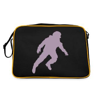 Floating Astronaut Silhouette Weightlessness - Retro Bag - black/gold - Back