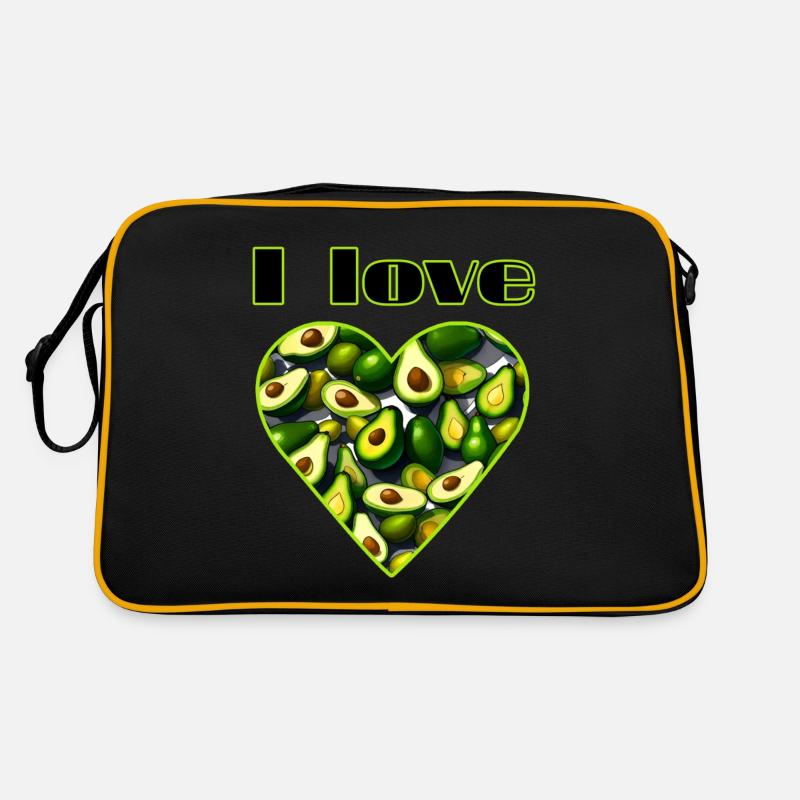 I love avocado heart Retro Bag