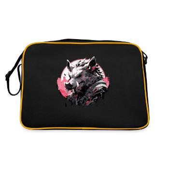 Mecha Animal : tigre, loup, renard, dinosaure, - Sac Retro - noir/or - Dos