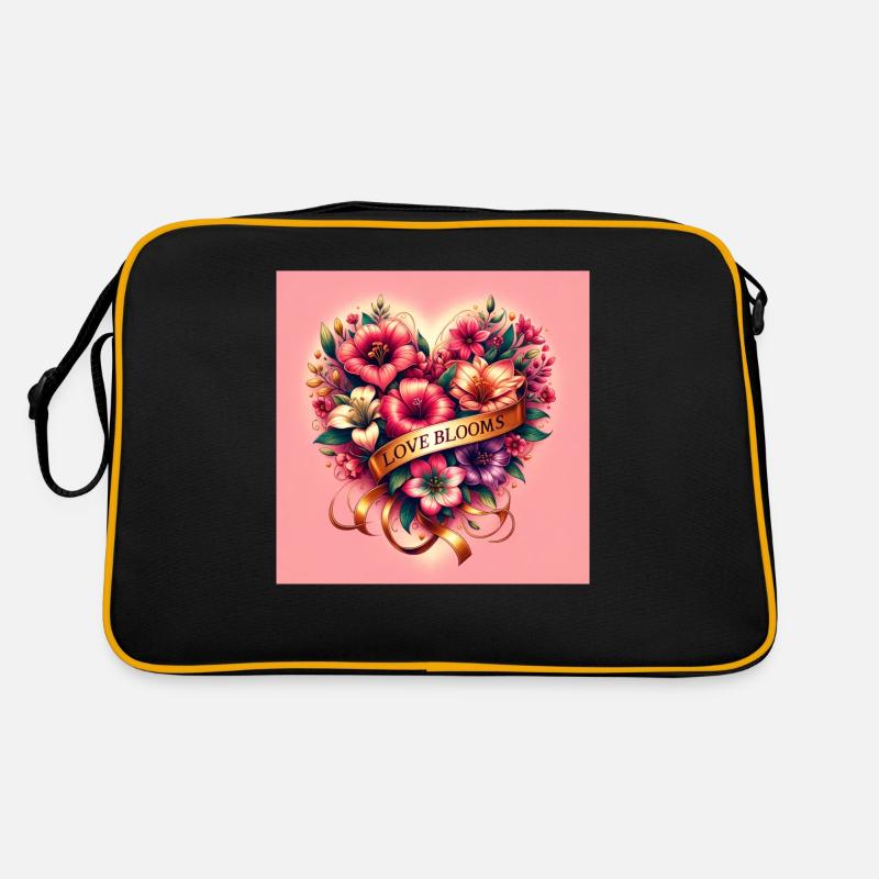 Die Liebe blüht Retro Tasche